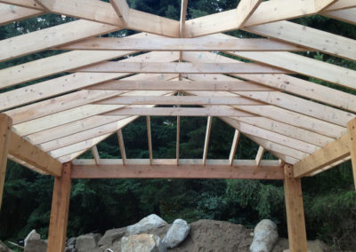 gazebo, close up, finished framing