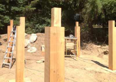 gazebo, posts set and notched