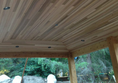 gazebo, close up, finished ceiling